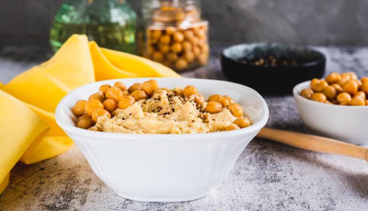 Gotowy hummus - wersja podania.